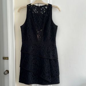 BCBG Hanah Lace black and navy cocktail dress size 10